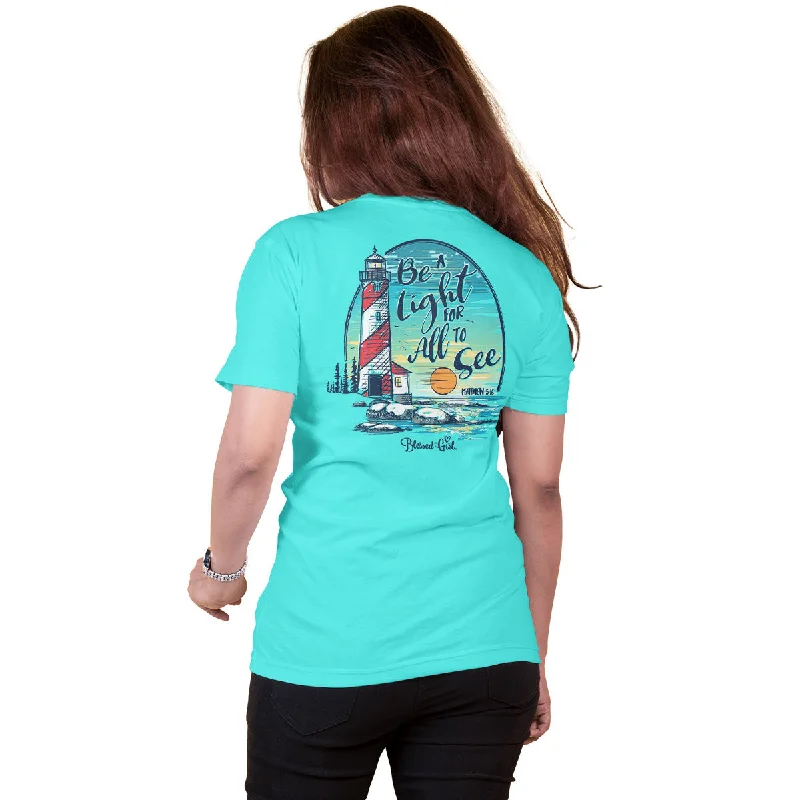 Blessed Girl Womens T-Shirt Light House