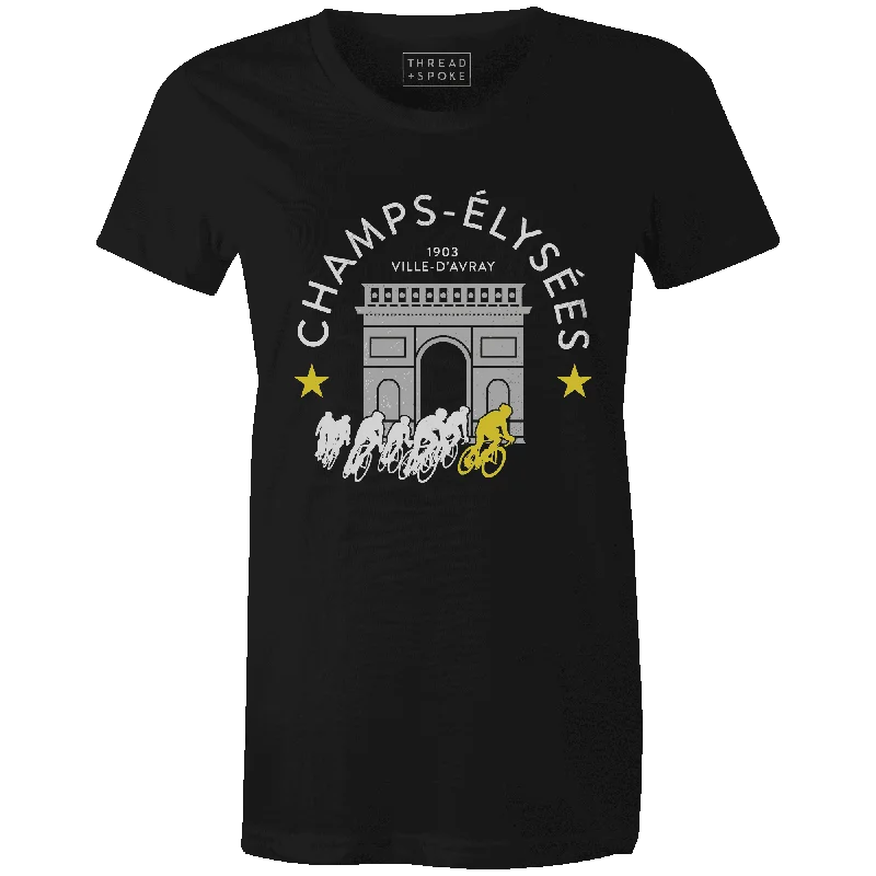 Champs Elysees Tee Women's Striped Floral Plaid