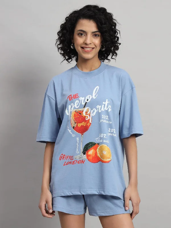 Cocktail Oversized T-shirt Zippered Buttoned Snapped