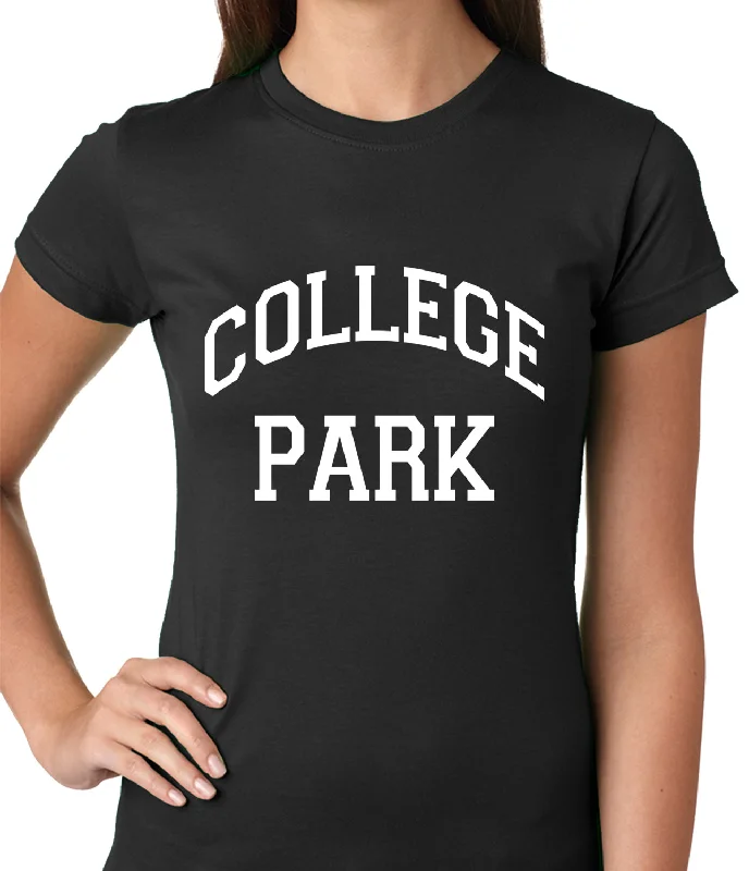College Park Brooklyn Ladies T-shirt Hooded Caped Shawl Collar