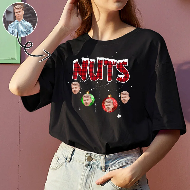 Custom Face Nuts&Lattern Tee Put Your Photo on Shirt Unique Design Women's All Over Print T-shirt Anti-Shrink Durable Soft Custom Face Nuts&Lattern Tee Put Your Photo on Shirt Unique Design Women's All Over Print T-shirt Anti-Shrink Durable Soft