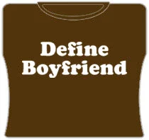 Define Boyfriend Girls T-Shirt (Brown) Chenille Blend Fleece Blend Nylon Blend