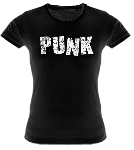 Distressed Punk Girls T-Shirt Graphic T-Shirt Round Neck Polyester