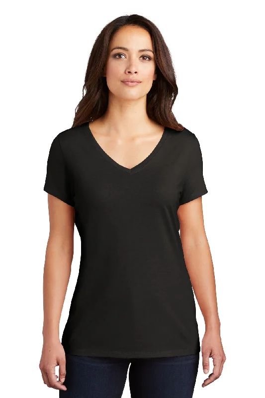 District Women's Perfect Tri V-Neck Tee. DM1350L Oversized T-Shirt Spandex breathable District Women's Perfect Tri V-Neck Tee. DM1350L Oversized T-Shirt Spandex breathable