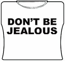 Don't Be Jealous Girls T-Shirt (White) Polka Dot Checkered Tartan