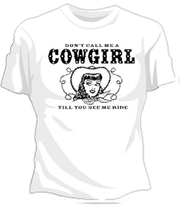 Don't Call Me A Cowgirl Girls T-Shirt Thin T-Shirt Open Front Quick Dry