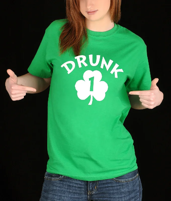 Drunk 1 Irish Shamrock Girl's T-Shirt