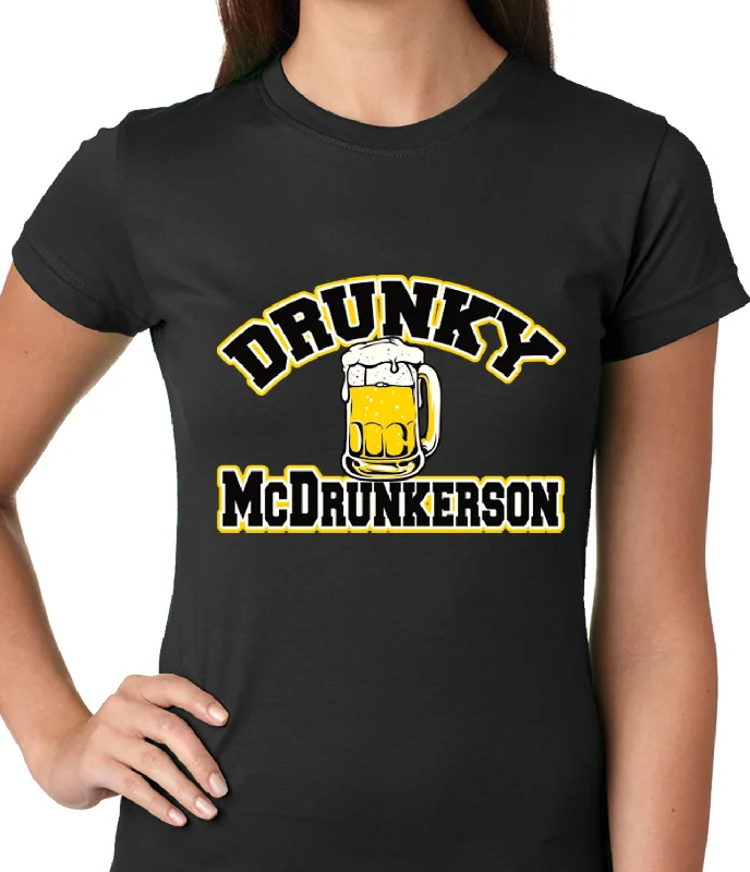 Drunky McDrunkerson Funny Ladies T-shirt