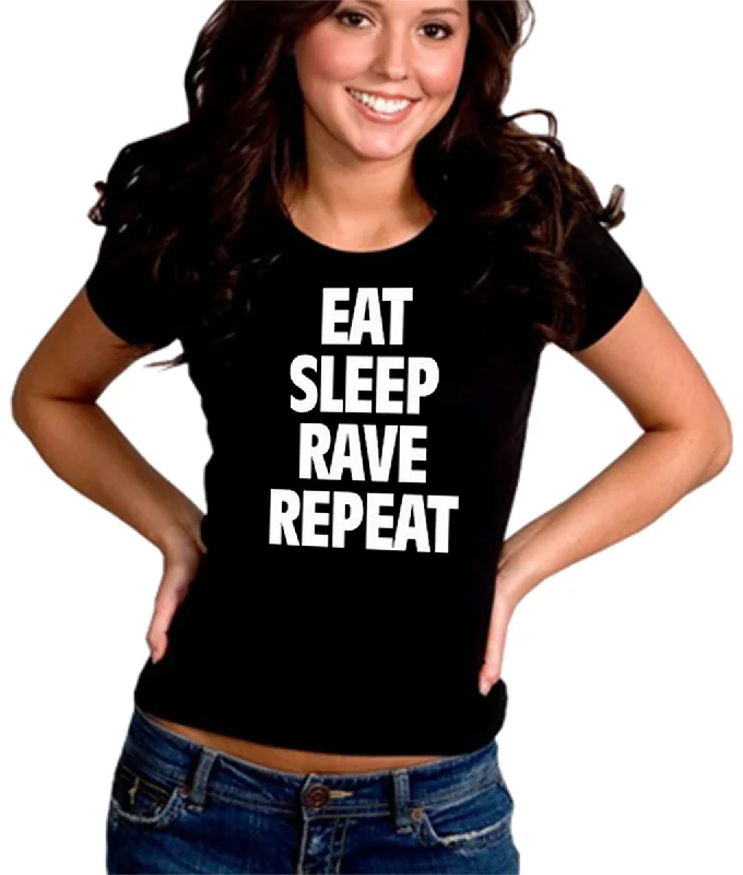 Eat Sleep Rave Repeat Girl's T-Shirt