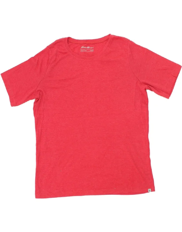 EDDIE BAUER Womens T-Shirt Top UK 20 2XL Red Cotton