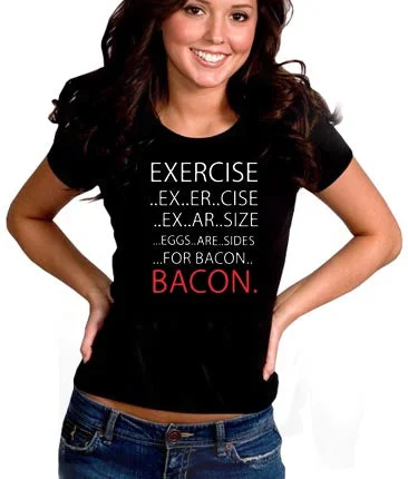 Exercise Bacon Girl's T-Shirt