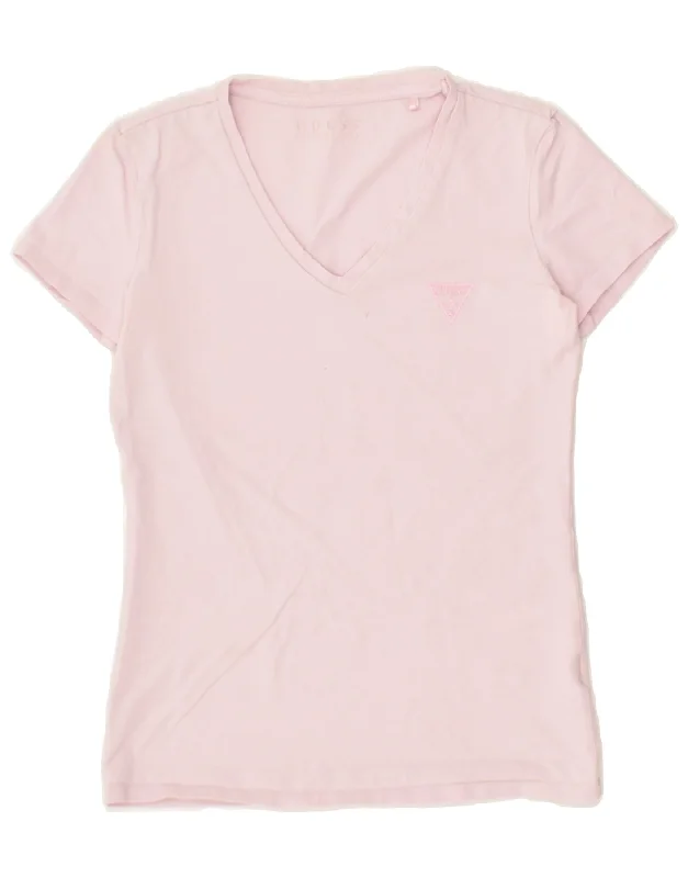 GUESS Womens T-Shirt Top UK 8 Small Pink