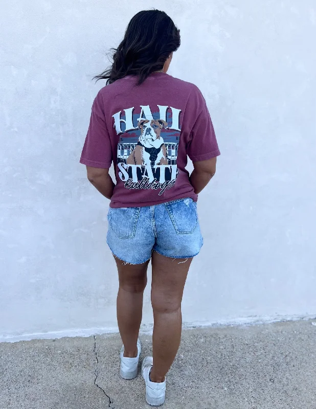 Mississippi State Bulldogs Stadium Mascot SS Tee Graphic T-Shirt Round Neck Polyester Mississippi State Bulldogs Stadium Mascot SS Tee Graphic T-Shirt Round Neck Polyester