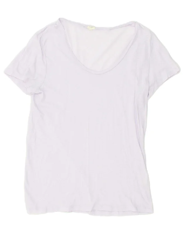 J. CREW Womens T-Shirt Top UK 14 Large Purple Cotton