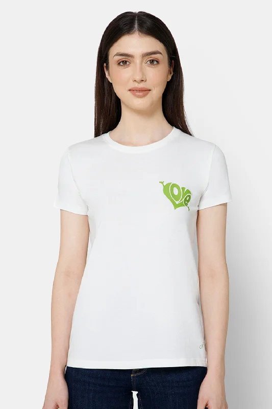Jusperf Women's Printed Crew Neck Casual T-Shirt - White - TS35 Welt Pockets Slit Pockets Flap Pockets Jusperf Women's Printed Crew Neck Casual T-Shirt - White - TS35 Welt Pockets Slit Pockets Flap Pockets