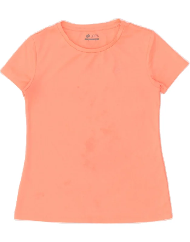 LOTTO Womens T-Shirt Top UK 10 Small Orange