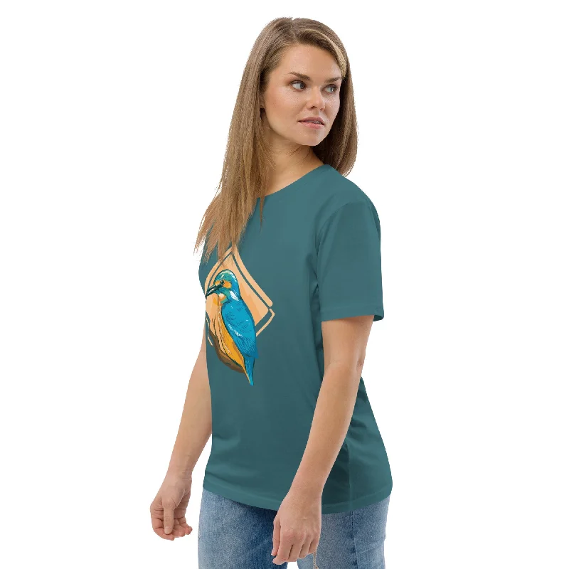 Medium Fit Short Sleeve Women's Cotton T-Shirt KINGFISHER