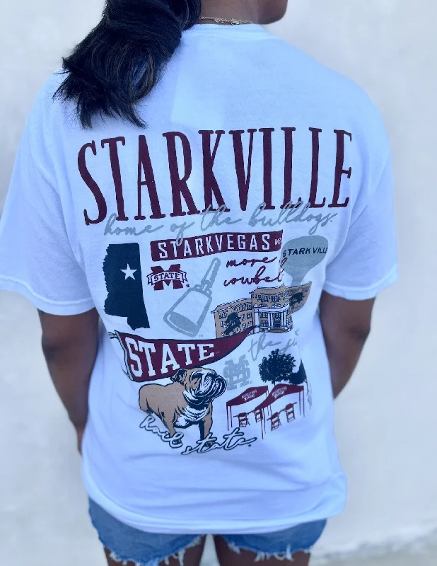 Mississippi State Bulldogs Campus Poster SS Tee Mesh Blend Leather Blend Suede Blend Mississippi State Bulldogs Campus Poster SS Tee Mesh Blend Leather Blend Suede Blend