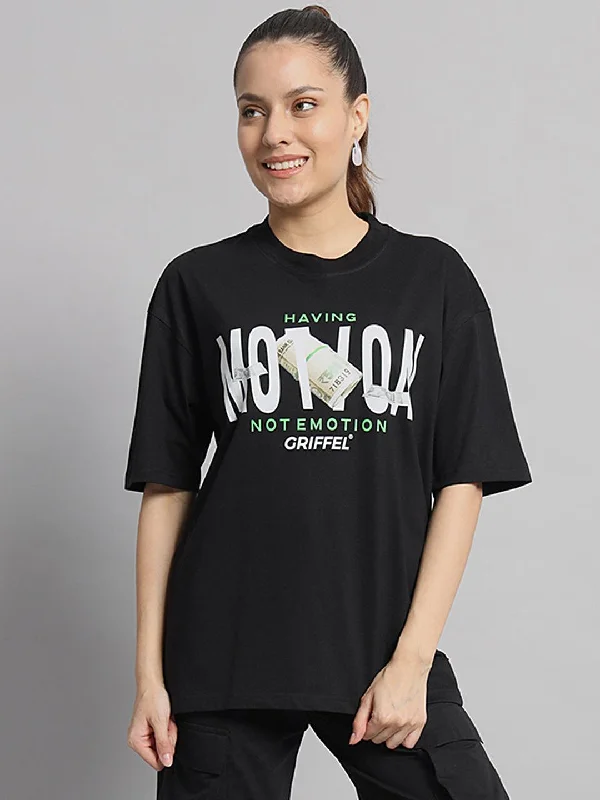 MOTION Oversized T-shirt Spandex Blend Rayon Blend Denim Blend