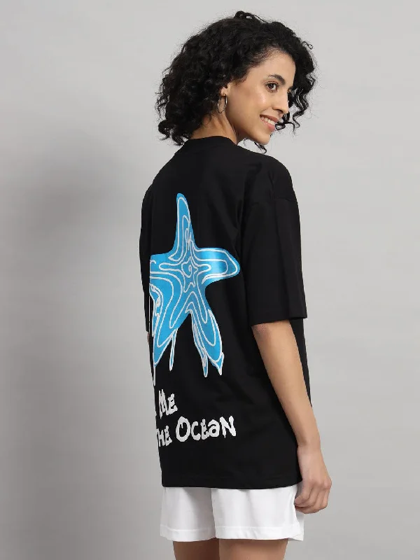 Ocean Oversized T-shirt Boxy Fit Fitted Loose