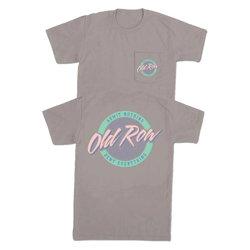 Old Row Grey Circle Logo SS Pocket Tee Chenille Fabric Brocade Fabric Lace Fabric