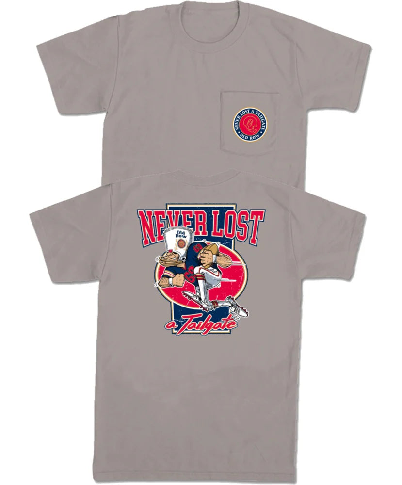 Old Row Never Lost a Tailgate SS Pocket Tee Chenille Brocade Lace