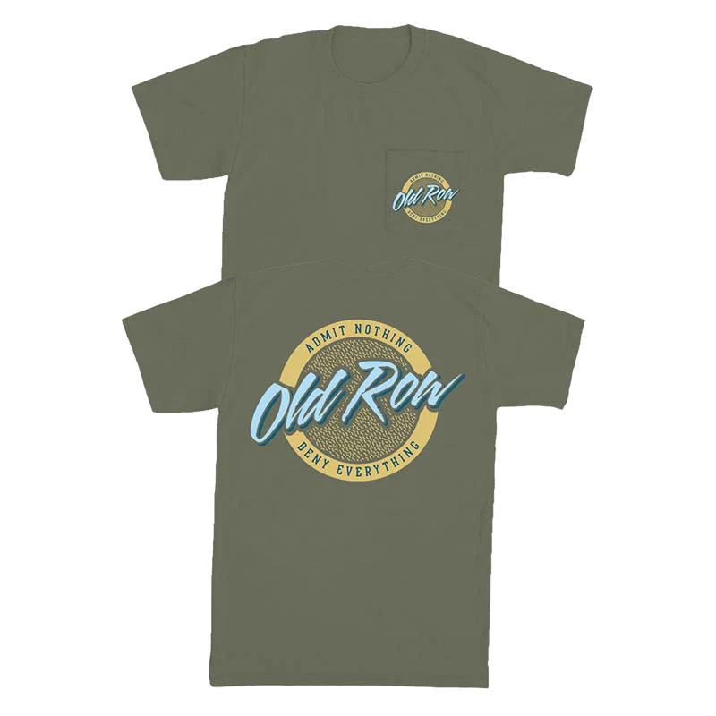 Old Row Sage Circle Logo SS Pocket Tee Cotton Fabric Linen Fabric Terry Fabric