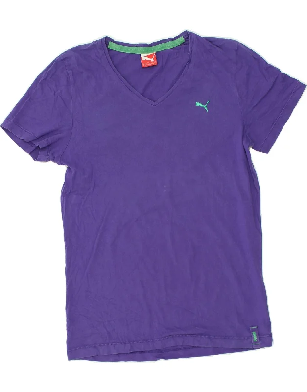 PUMA Womens T-Shirt Top UK 14 Medium Purple