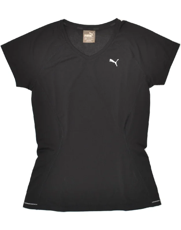 PUMA Womens T-Shirt Top UK 8 Small Black