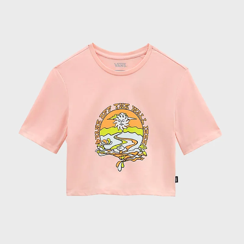 Vans Resort Mix Women's Crop T-Shirt - Tropical Peach Notch Collar Peter Pan Collar Cowl Neck Vans Resort Mix Women's Crop T-Shirt - Tropical Peach Notch Collar Peter Pan Collar Cowl Neck
