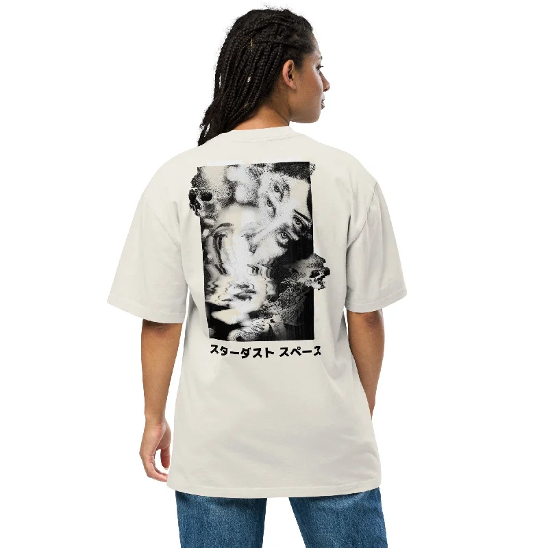 Shoulder Drop Oversized Faded Crew Neck Tee A TYPE OF COSMIC DUST