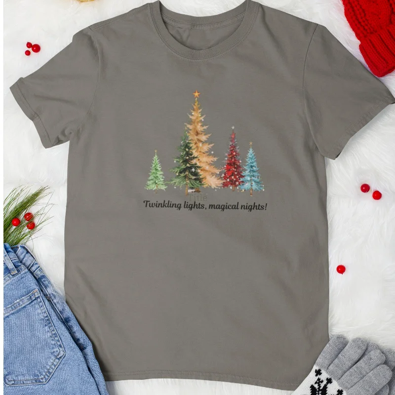 Twinkling Lights, Magical Nights Women's Favorite Tee Silk Blend Satin Velvet