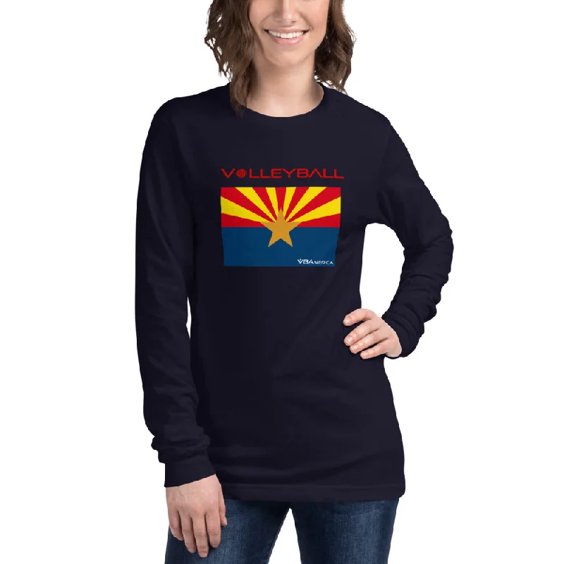 VBAmerica AZ Volleyball Long Sleeve Tee Machine Wash Dry Clean Hand Wash