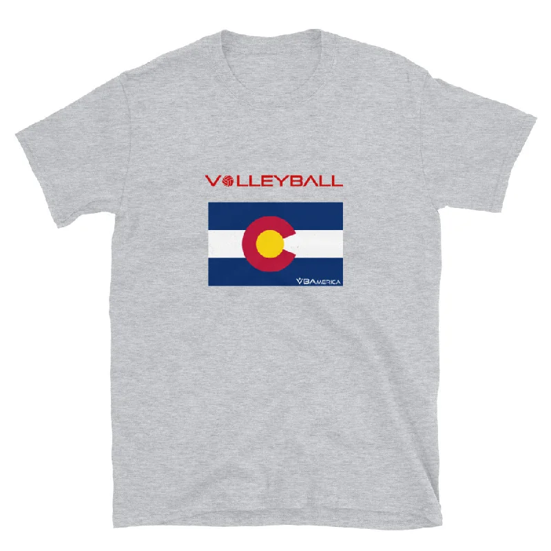 VBAmerica Colorado VOlleyball Short-Sleeve T-Shirt Graphic T-Shirt Round Neck Polyester VBAmerica Colorado VOlleyball Short-Sleeve T-Shirt Graphic T-Shirt Round Neck Polyester