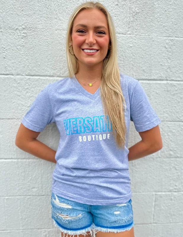 Versatile Boutique Logo SS Tee Athletic Heather Chenille Blend Fleece Blend Nylon Blend Versatile Boutique Logo SS Tee Athletic Heather Chenille Blend Fleece Blend Nylon Blend