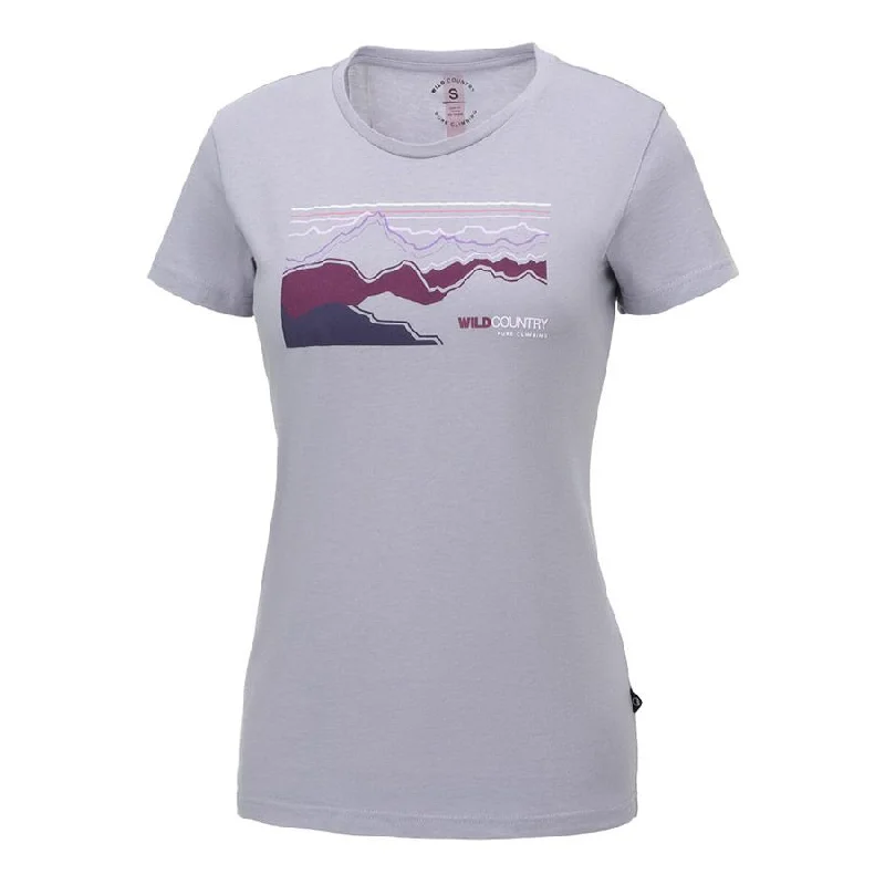 Women's Stamina Mountain Lines T-Shirt Welt Pockets Slit Pockets Flap Pockets