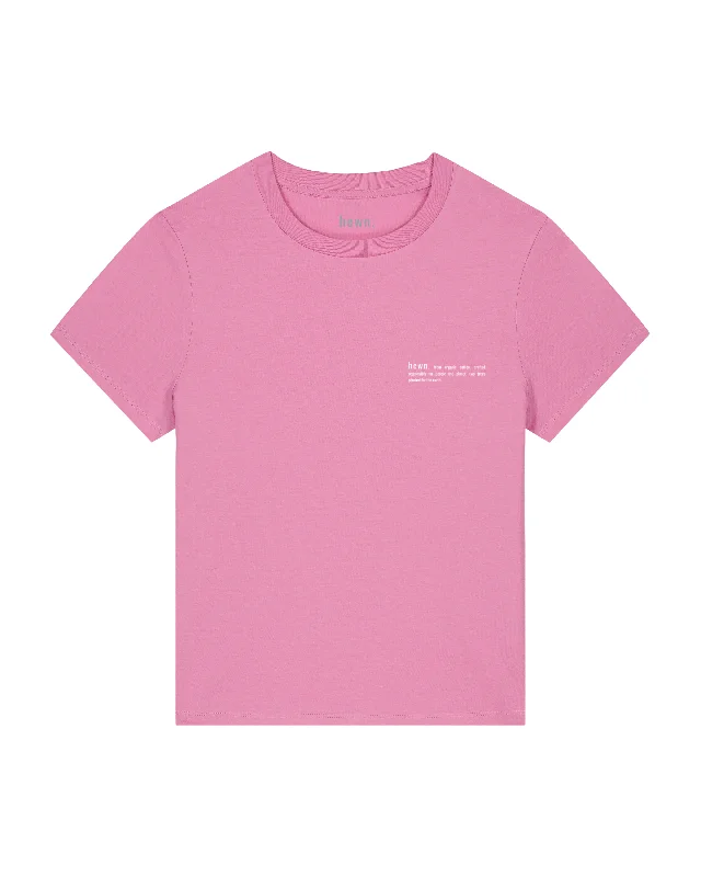 Womens Classic-fit Organic T-shirt in Azalea Pink Polka Dot Checkered Tartan