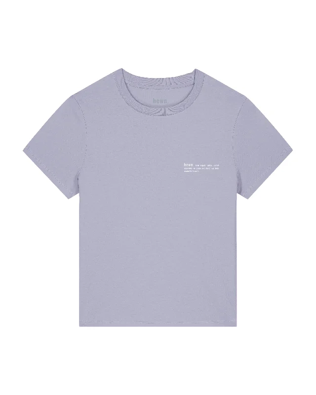 Womens Classic-fit Organic T-shirt in Lavender Fashionable Trendy Casual