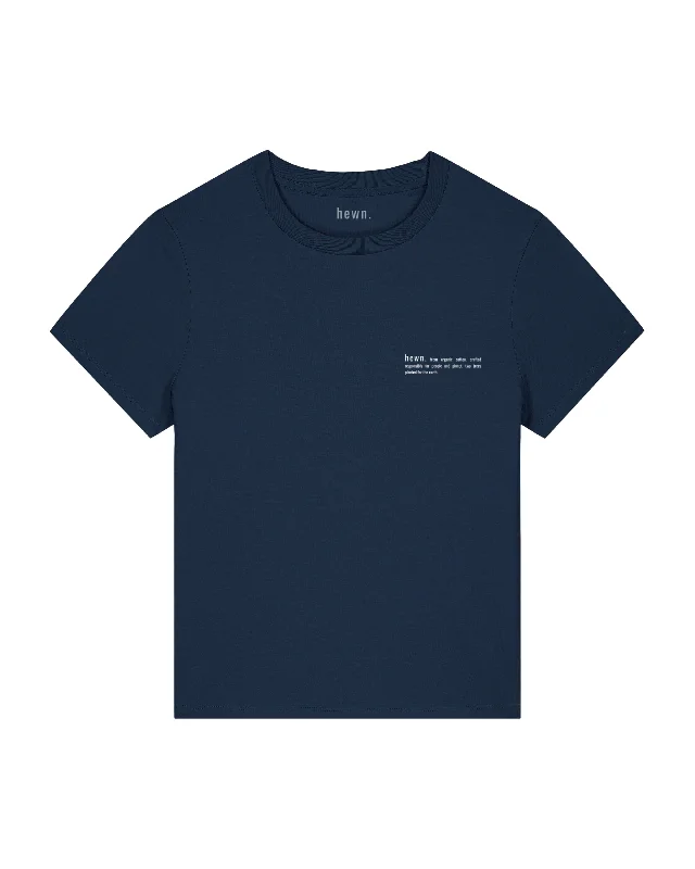 Womens Classic-fit Organic T-shirt in Midnight Navy Terry Blend Velvet Blend Canvas Blend Womens Classic-fit Organic T-shirt in Midnight Navy Terry Blend Velvet Blend Canvas Blend