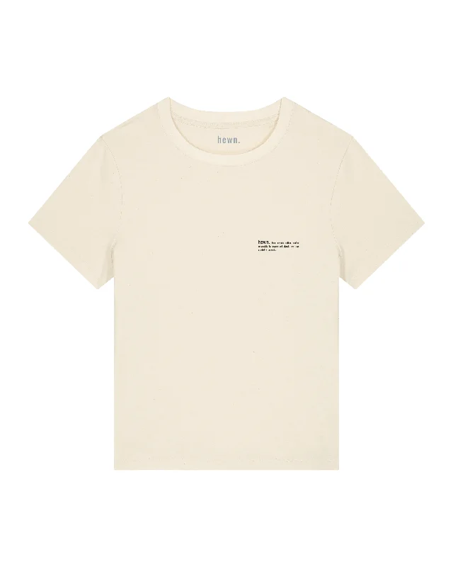 Womens Classic-fit Organic T-shirt in Natural Cotton Chenille Blend Fleece Blend Nylon Blend