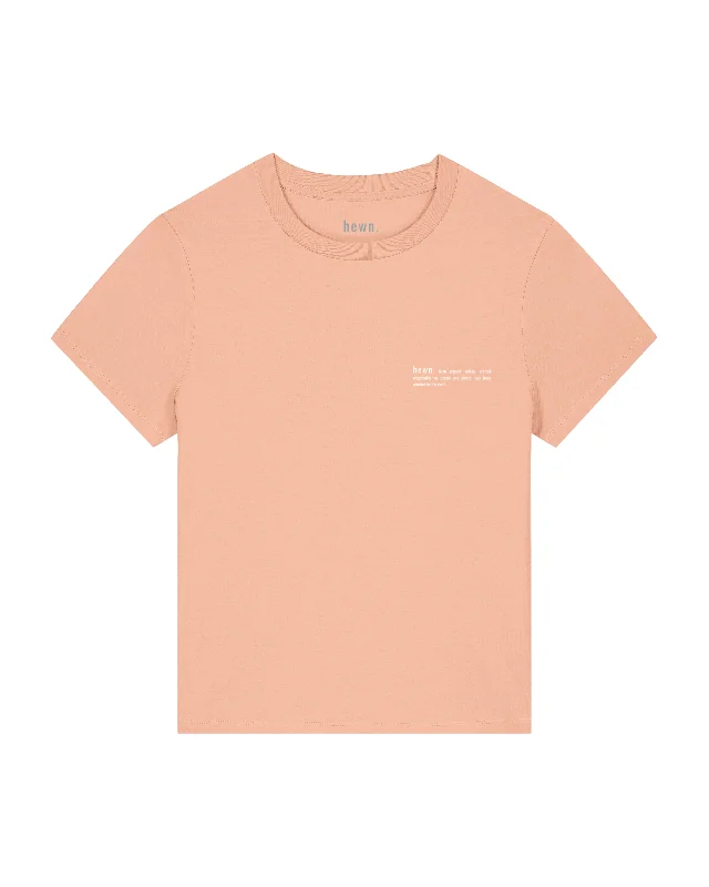 Womens Classic-fit Organic T-shirt in Peach Orange Cozy Warm Stylish