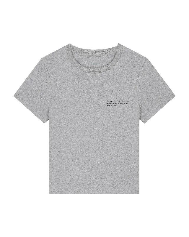 Womens Classic-fit Organic T-shirt in Rock Grey Marl