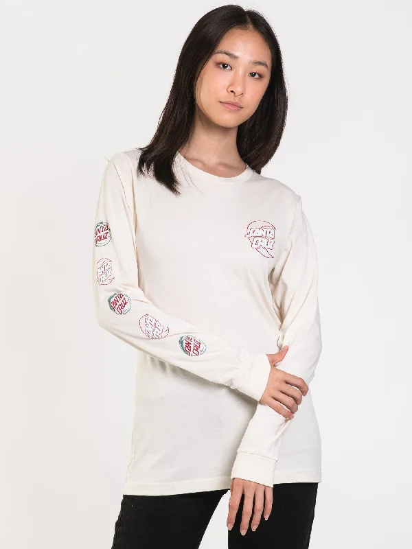 SANTA CRUZ LINE DOT LONG SLEEVE TEE - CLEARANCE Print Jacquard Patchwork
