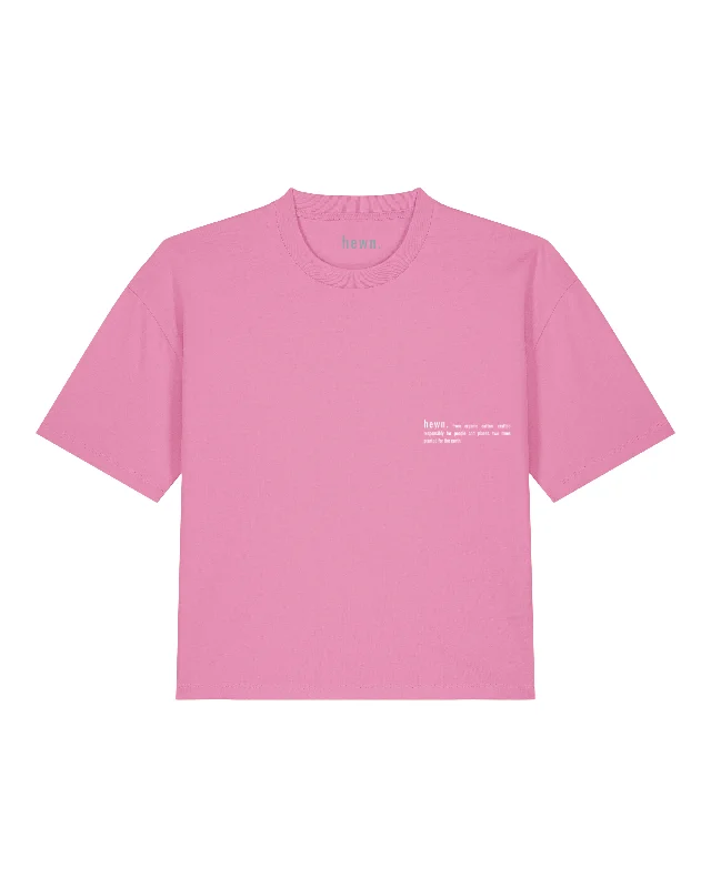 Womens Organic Boxy T-shirt in Azalea Pink