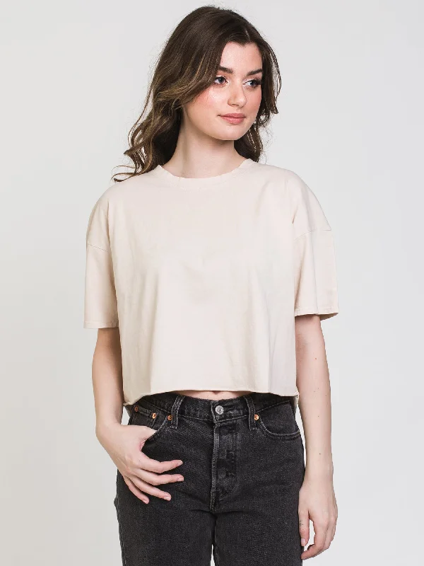 HARLOW PIPER BOXY TEE - CLEARANCE Mesh Canvas Denim