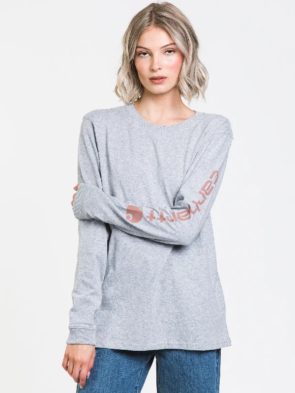 CARHARTT SLEEVE LOGO LONG SLEEVE TEE  - CLEARANCE Collared Crew Neck Turtle Neck