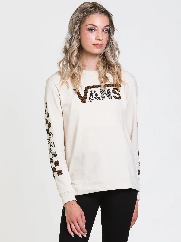 VANS YODELZ LONG SLEEVE GRAPHIC TEE  - CLEARANCE Embroidered Appliqued Beaded