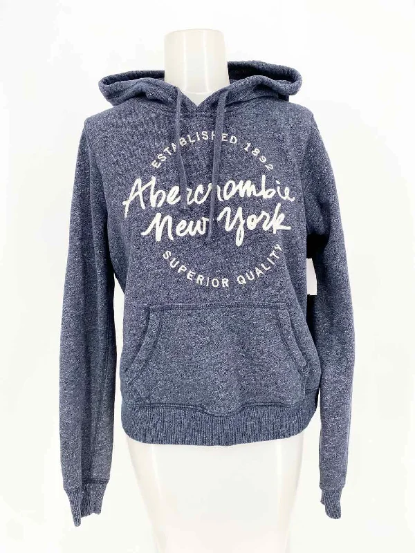 Abercrombie & Fitch Women's Blue Hooded Logo Size S Jacket Faux Fur Fabric Real Fur Fabric Shearling Fabric Abercrombie & Fitch Women's Blue Hooded Logo Size S Jacket Faux Fur Fabric Real Fur Fabric Shearling Fabric