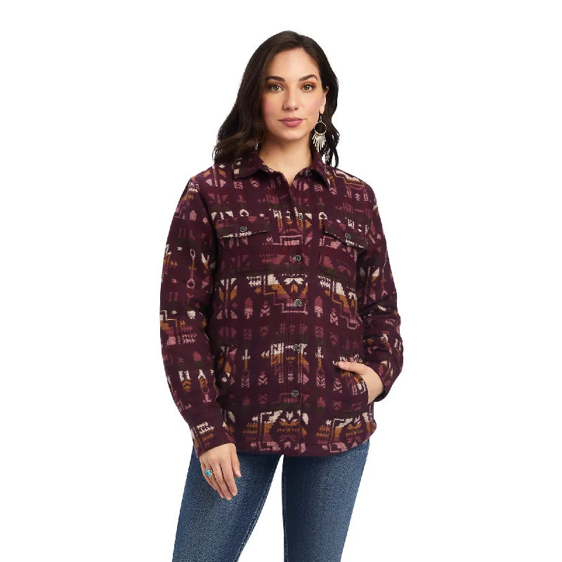 Ariat Women's Shacket Shirt Jacket - Laredo Oversized Jacket Tailored Jacket Straight Jacket Ariat Women's Shacket Shirt Jacket - Laredo Oversized Jacket Tailored Jacket Straight Jacket
