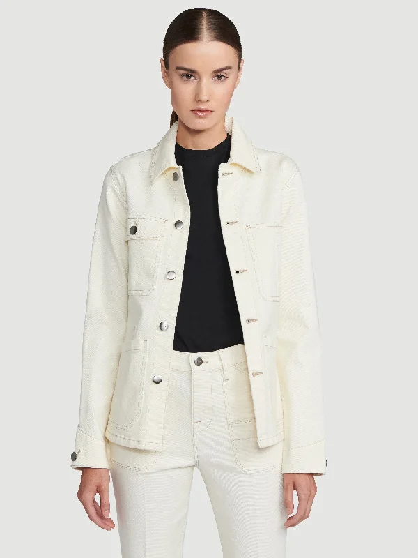 Carpenter Color Jacket -- Off White Mesh Jacket Canvas Jacket Denim Jacket